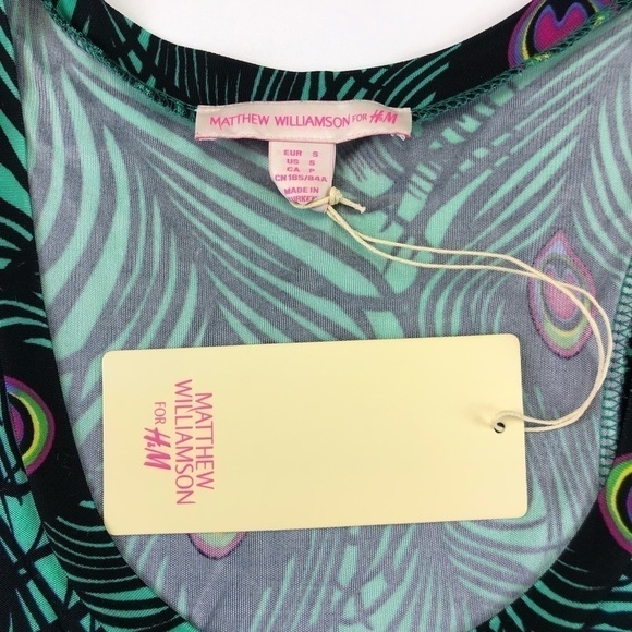 MATTHEW Williamson/H&M collab NWT peacock tank - Picture 3 of 5